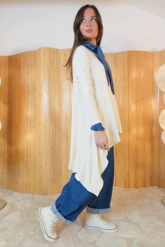 Mabel Dip Side Stretch Fine Knit Stone /30=